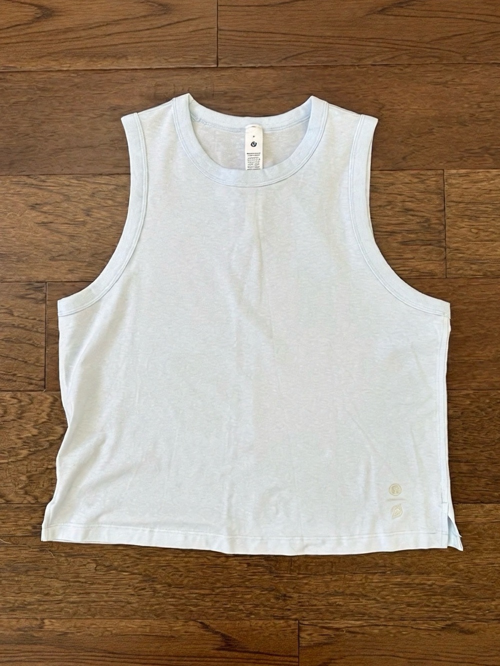 Lululemon x Peloton Classic Fit Cotton Blend Tank Top in Light Blue Size 6